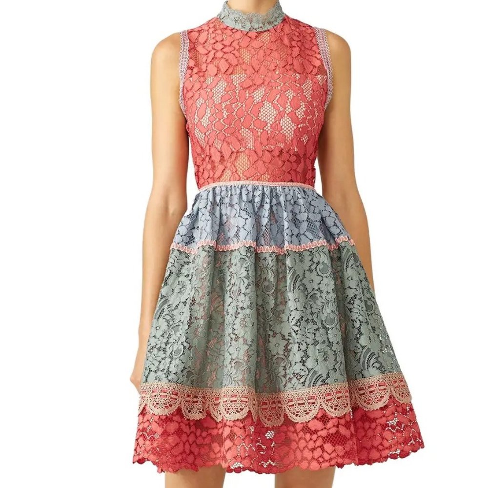 ALEXIS Vedette Colorblock A-Line Dress